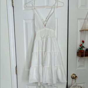 SHEIN Boho White Sleeveless Dress